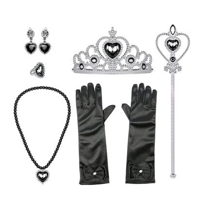 Kids Vampire Costume Gothic Halloween Dress with Accessories