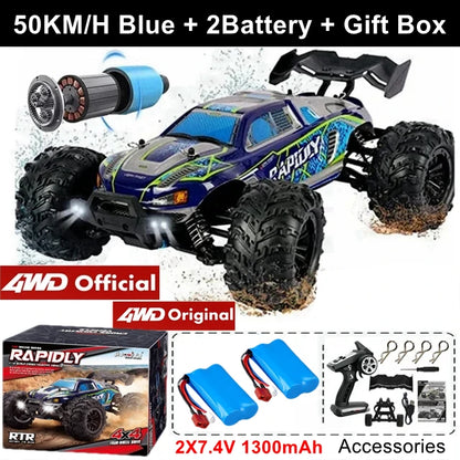 1:16 4WD High-Speed RC Monster Truck – 80KM/H Brushless Off-Road Racing Car