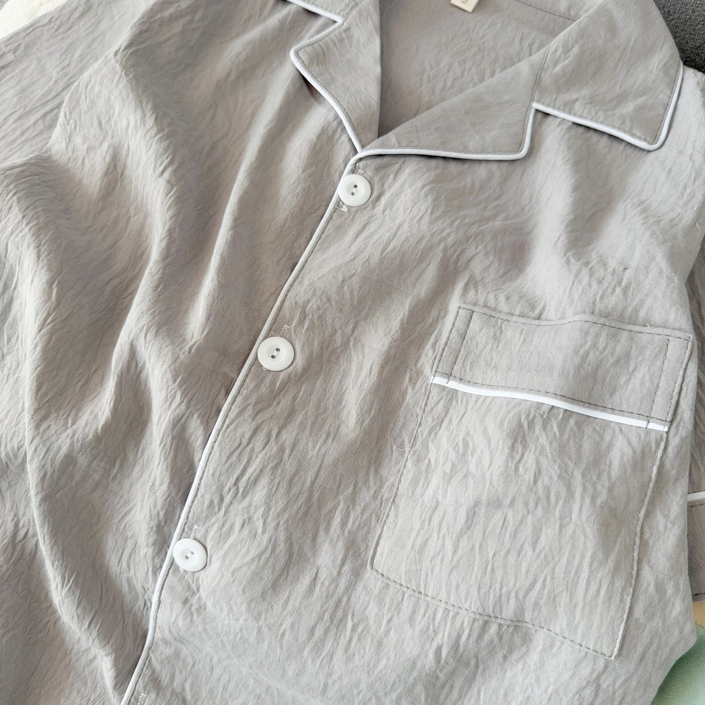 Men's Slim Fit Pajama Set Short Sleeve Summer Loungewear