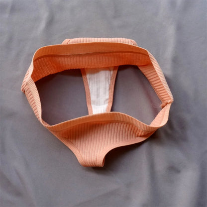 Cotton Ribbed Thong 3PCS Women's Seamless Low Rise G String