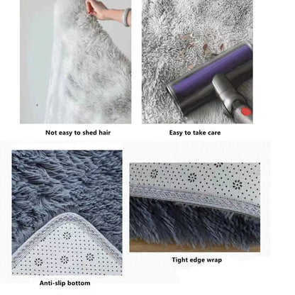 Fluffy Area Rug Soft Shaggy Non Slip Bedroom Carpet