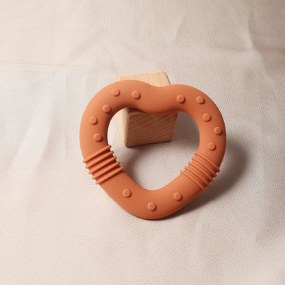 Heart Silicone Teether Food Grade Baby Teething Toy