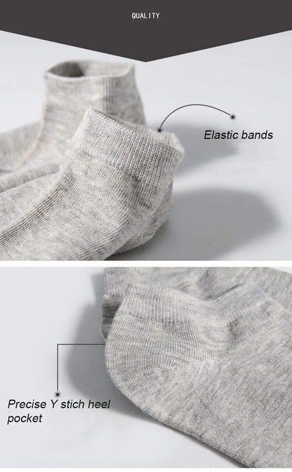 Men's Ankle Socks Breathable Cotton Sports Socks 5 Pairs
