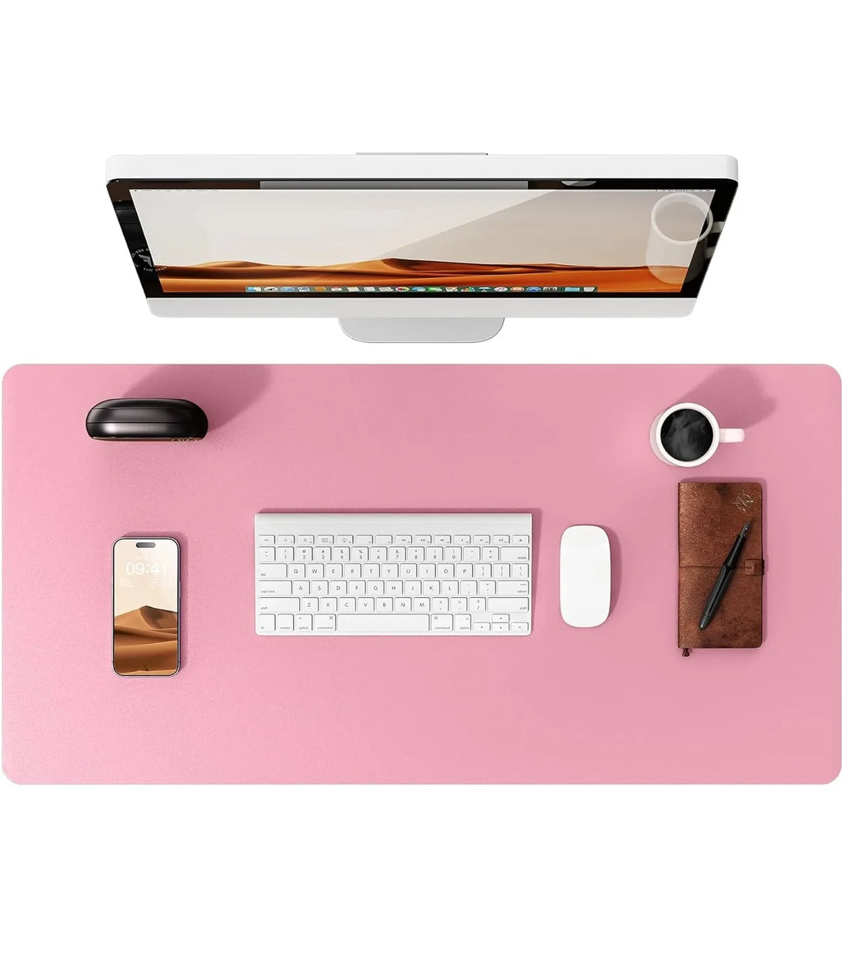 Large Leather Desk Mat – Non-Slip PU Leather Mouse Pad Protector
