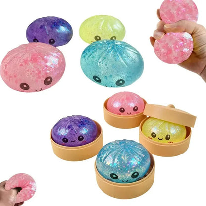 Mini Glitter Dumpling Squishy – 5–5.5cm Fidget Toy
