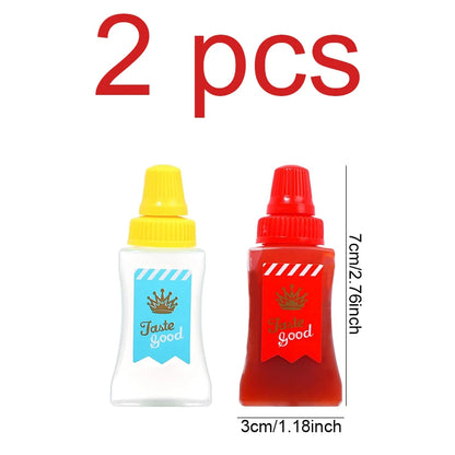 Mini Condiment Squeeze Bottles – Portable Sauce Containers for Lunch Boxes