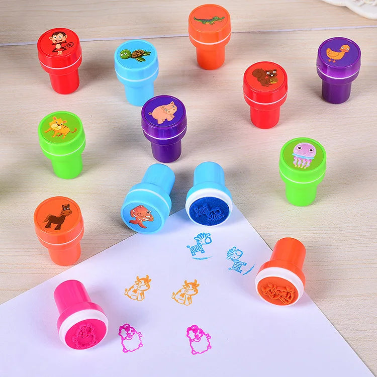 Self Ink Stamps 10PCS Smiley Face Stamp Set for Scrapbooking