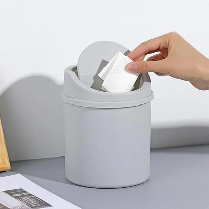 Mini Desktop Trash Can – Small Desk Bin with Flip Lid for Home & Office