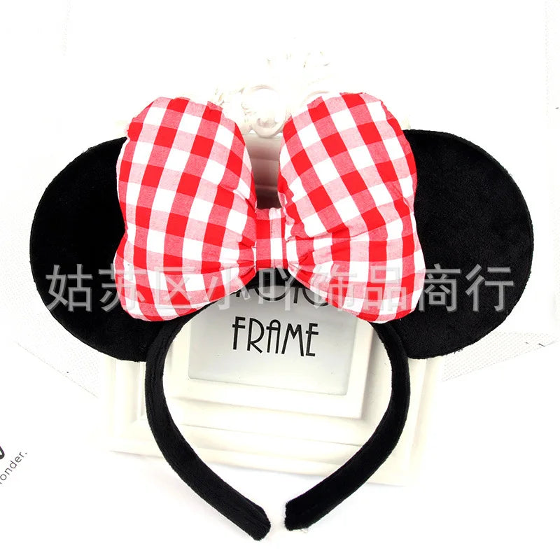 Mouse Ears Headband with Sequin Bow for Parties & Cosplay
