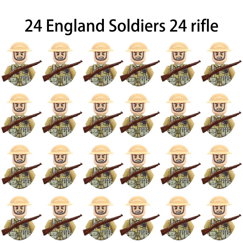 WWII Military Building Blocks – Army Mini Figure Model Set