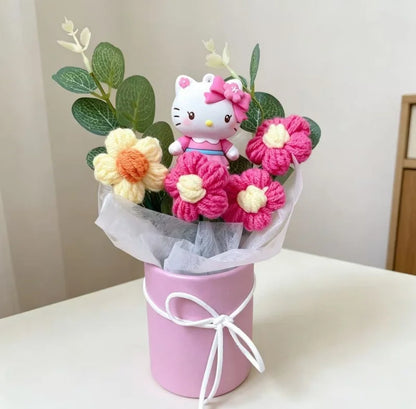 Hello Kitty Kulomi Melody With Artificial Flower Creative Bouquet