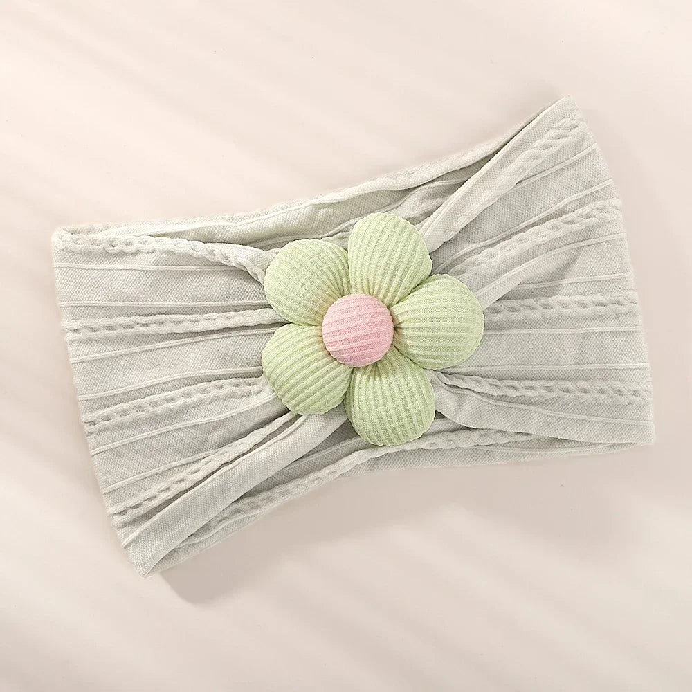 Baby Flower Headband Soft Nylon Newborn Hairband