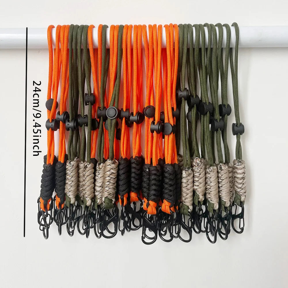 Paracord Keychain Woven Outdoor Wrist Lanyard Key Rope