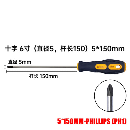 Magnetic Screwdriver High Carbon Steel Phillips & Slotted Tool