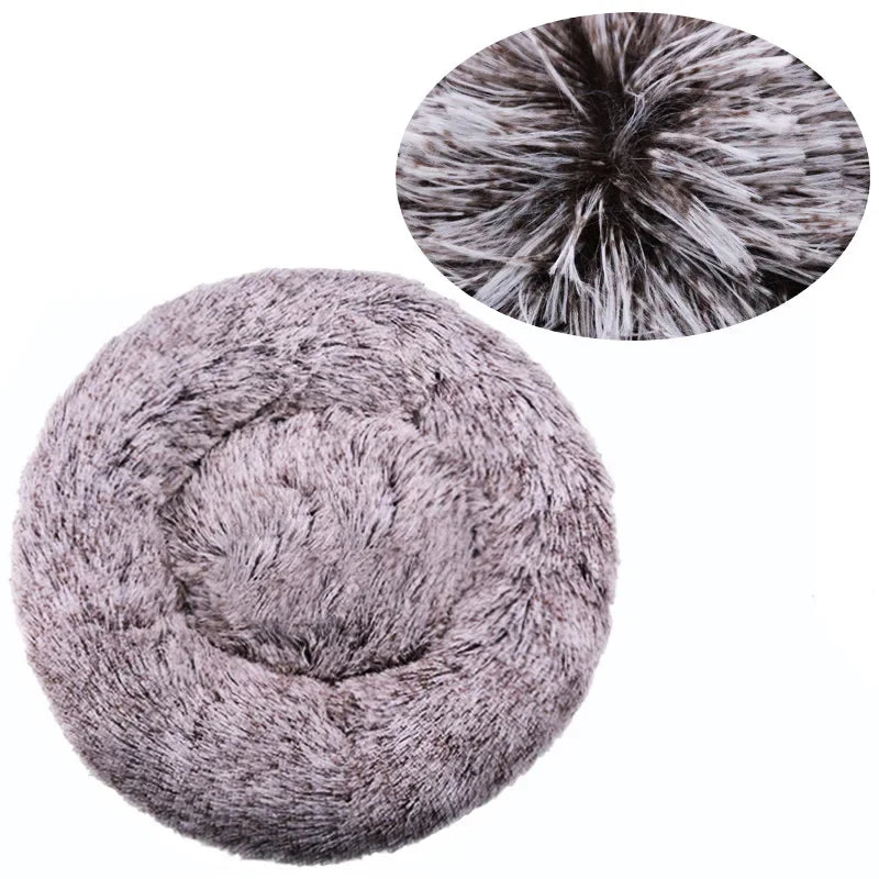 Round Dog Bed for Small to Large Dogs & Cats | Plush Calming Pet Bed