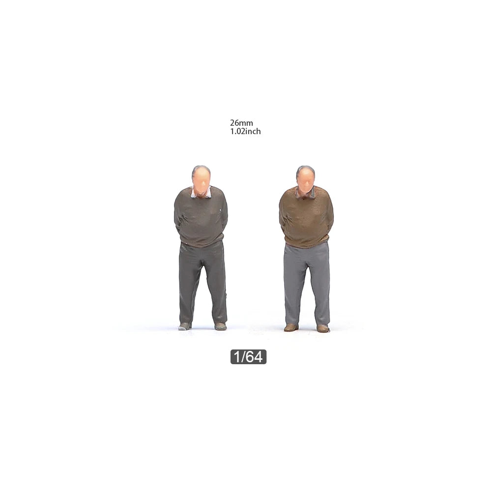 1/64 Miniature Figures Model Car Accessories Scene People Set
