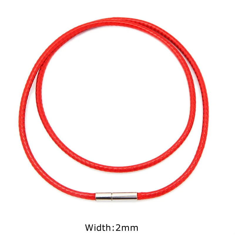 Leather Rope Necklace with Stainless Steel Clasp for Pendants