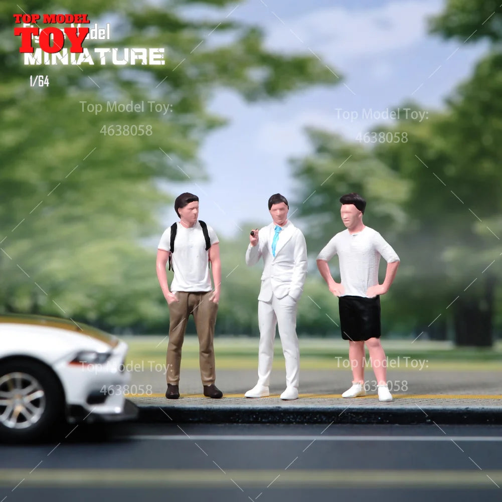 1/64 Miniature Figures Model Car Accessories Scene People Set