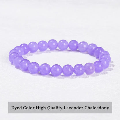 Natural Stone Bead Bracelet – Crystal Gemstone Stretch Bracelet