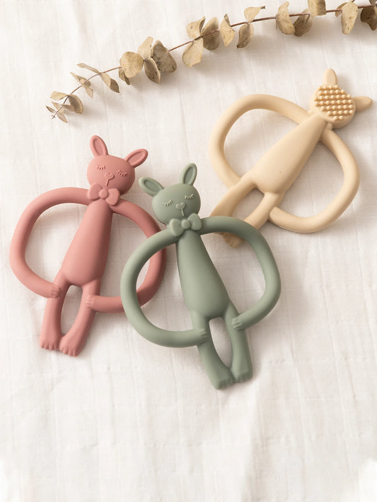 Silicone Baby Teether Rabbit Teething Toy for Infants