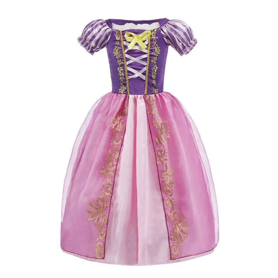 Girls Princess Dress Elsa Anna Kids Cosplay Costume