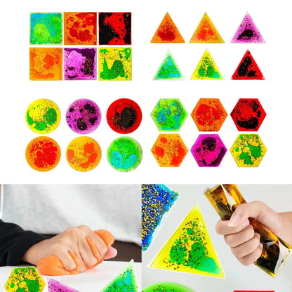 Sensory Gel Liquid Motion Tiles – 6-Piece Set