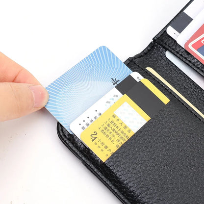 Slim Card Wallet PU Leather Mini Credit Card Holder