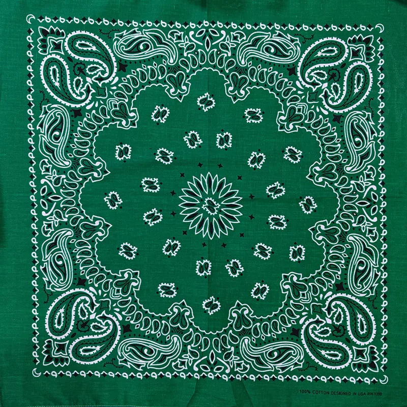 Paisley Bandana 100% Cotton Square Head Scarf 55cm