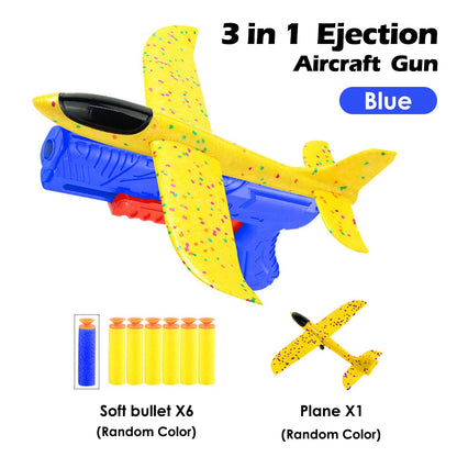 Foam Aircraft Launcher Toy Kids Catapult Glider Plane
