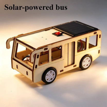 Solar Car STEM Kit – DIY Wooden Educational Model