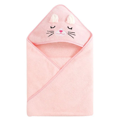 Baby Hooded Bath Towel Coral Fleece Toddler Bathrobe