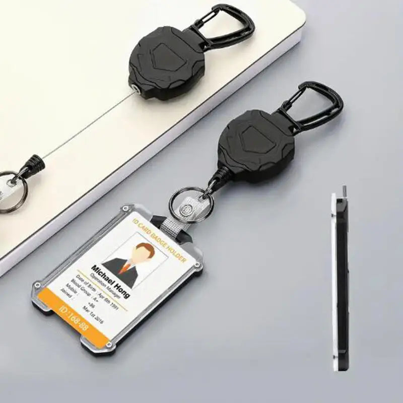 Retractable Badge Holder with ID Card Holder Case Clip