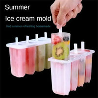 4-Cavity Popsicle Mold with Lid for Homemade Ice Cream & Frozen Treats