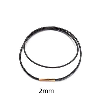 Leather Rope Necklace with Stainless Steel Clasp for Pendants