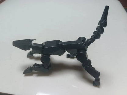T13 Multi-Joint Robot Action Figure with Dog – 14cm Poseable Model