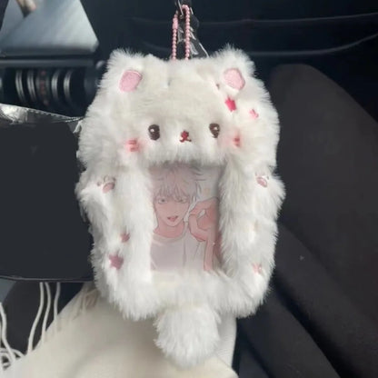 A cute and practical accessory for carrying and displaying favorite photo cards.