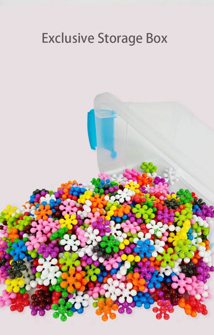 Plum Blossom Building Blocks Colorful Snowflake STEM Construction Toy