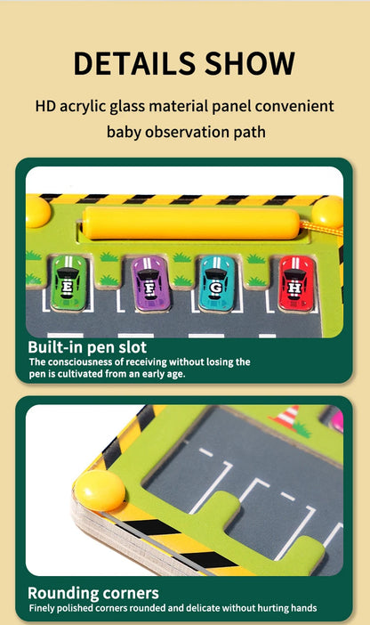 Montessori Magnetic Alphabet Maze Wooden Learning Board