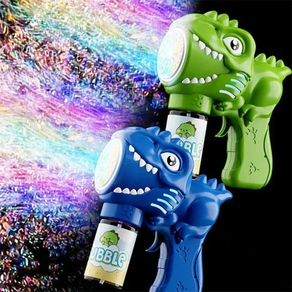Dinosaur Bubble Machine Electric Bubble Gun with Lights