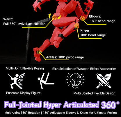 14cm Multi Jointed Action Figure 3D Printed Poseable Collectible Toy
