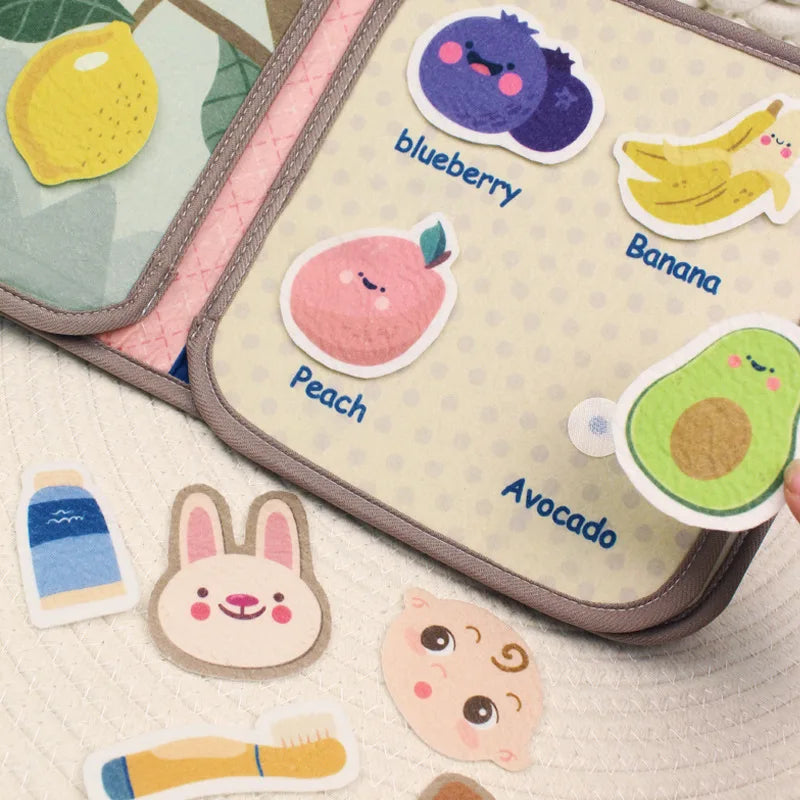 Montessori Busy Book Animal Cognitive Sensory Learning Toy