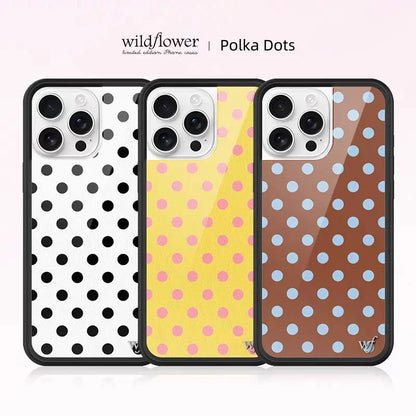Wildflower iPhone Case Cute Polka Dot Silicone Shockproof Cover