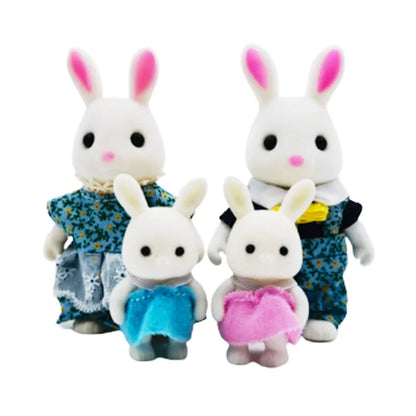 Forest Animal Dollhouse Accessories Mini Animal Family Set