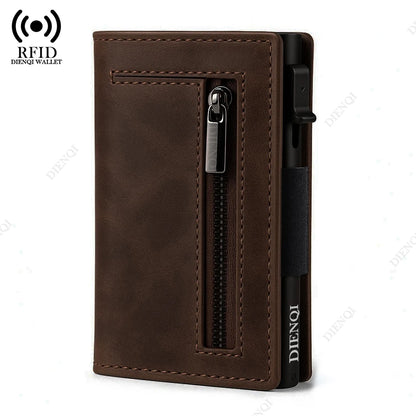 RFID Blocking Wallet Pop Up Aluminum Card Holder for Men