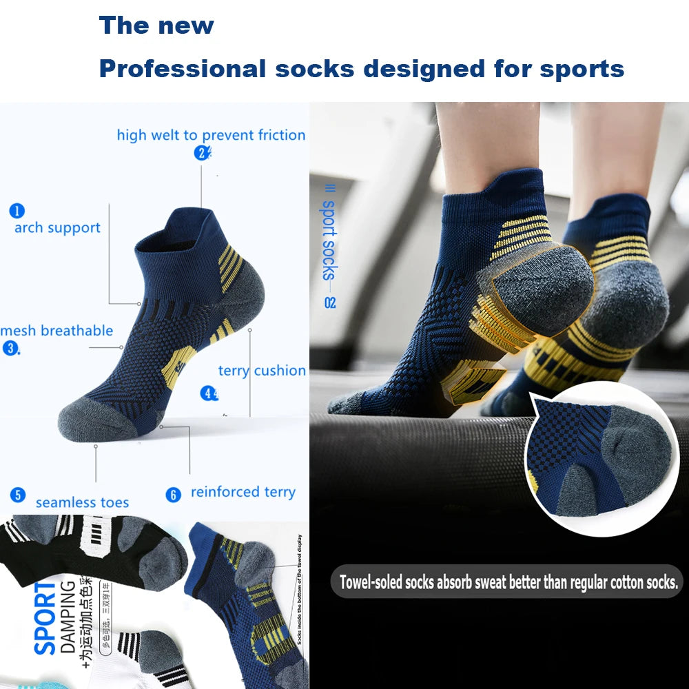 Non Slip Running Socks 3 Pair Fitness Sports Socks