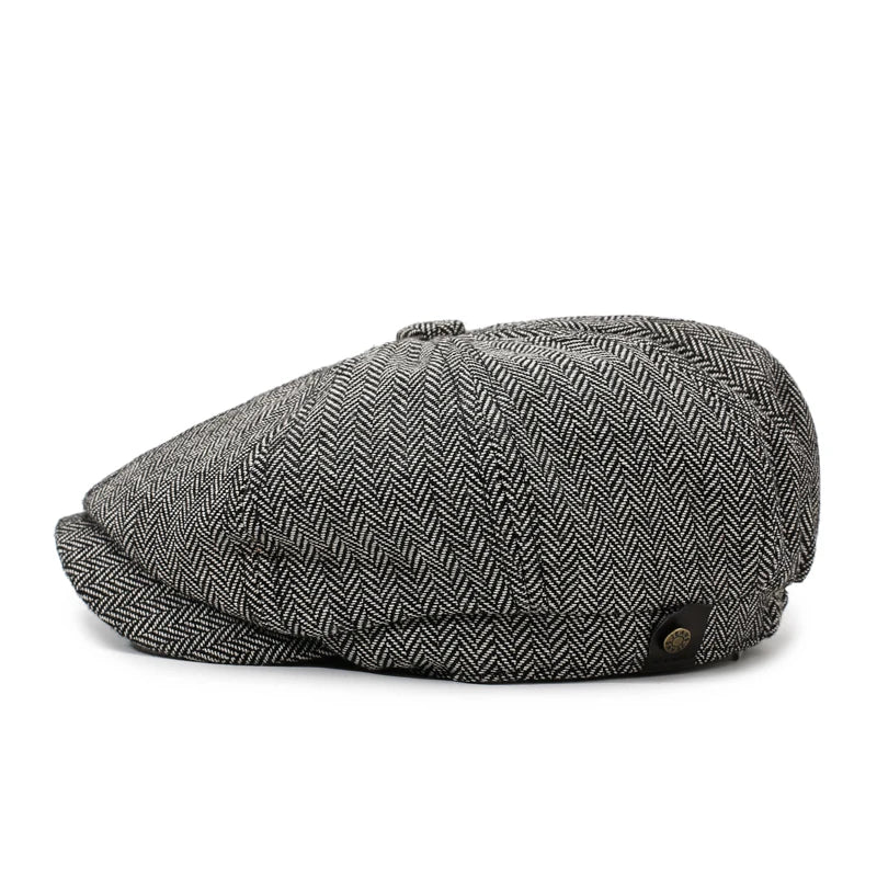 Unisex Newsboy Hat Retro Cotton Beret Flat Cap