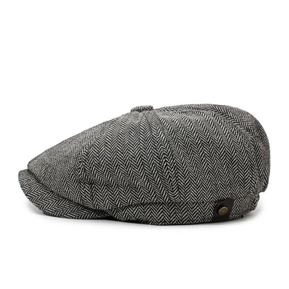 Unisex Newsboy Hat Retro Cotton Beret Flat Cap