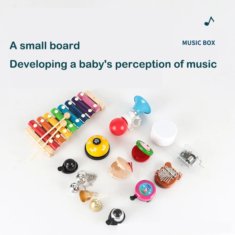 Montessori Busy Board, Toddler Learning Toy