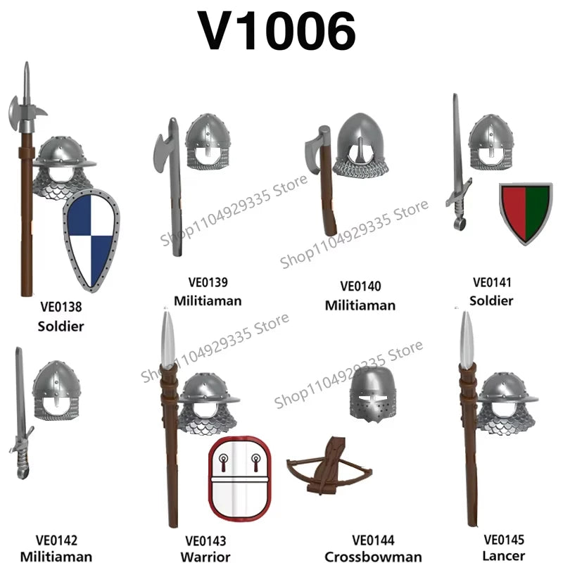 Medieval Military Soldiers Figures – MOC Castle Building Blocks