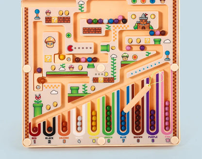 Magnetic Maze Rolling Ball Logic Toy for Kids